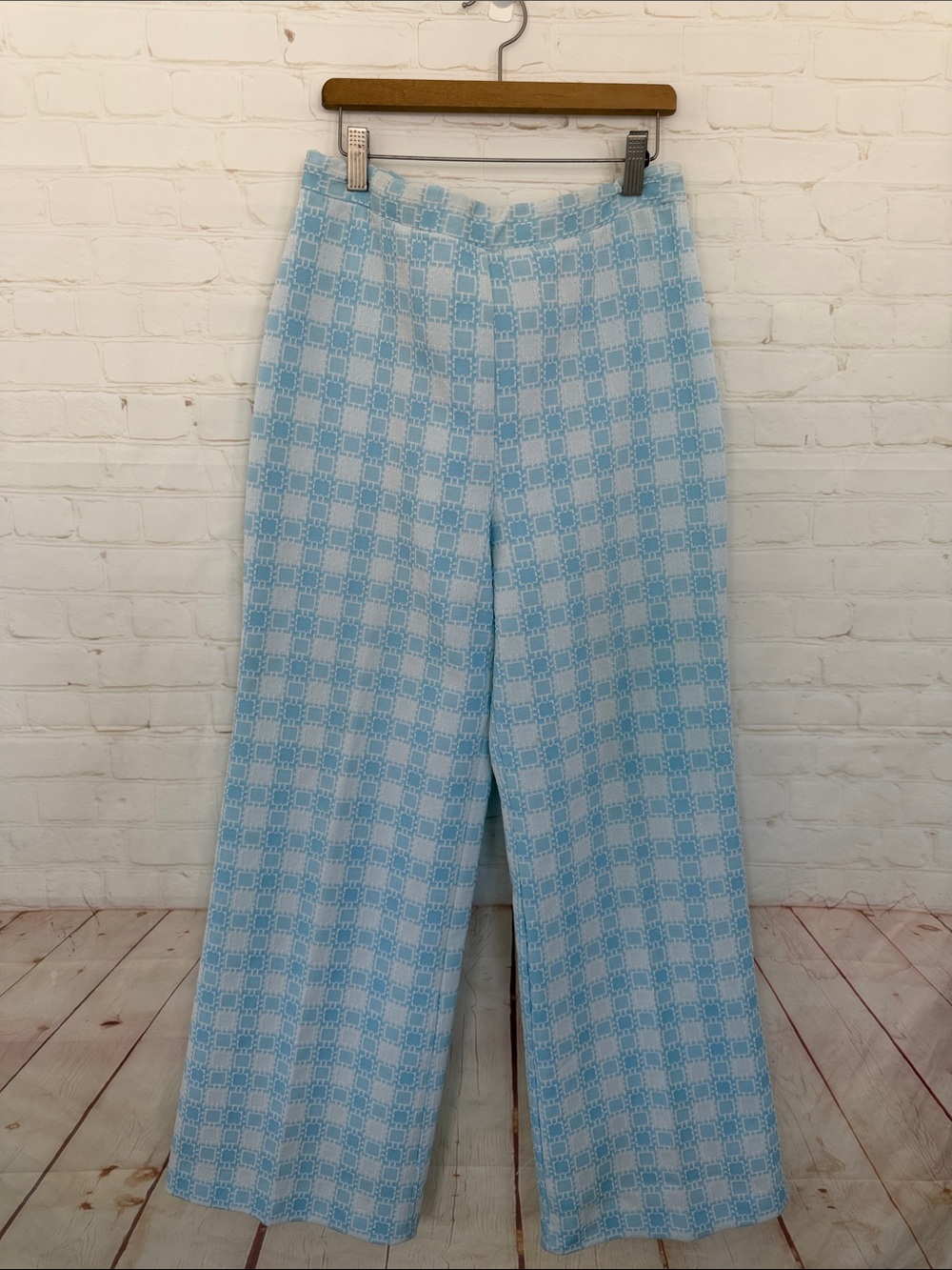 60/70’s checkered pattern  AUTHENTIC ORIGINAL VINTAGE STYLE  trousers size 12